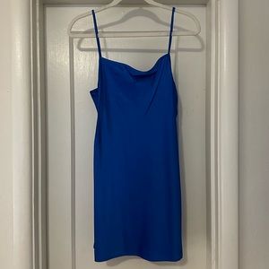Aiello by Frankie’s Bikinis Cobalt Blue Mini Slip Dress